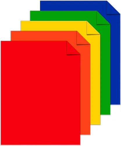Vista 3 de Astrobrights Cartulina de colores, 8.5 x 11 pulgadas, 65 lb/176 gsm, surtido de 5 colores "primarios", 5 paquetes individuales de 50 hojas surtidas