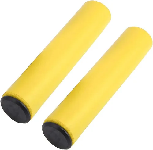 Vista 4 de CHICIRIS Agarradera para manillar, 1 par de empuñaduras para manillar, agarre de silicona antideslizante a prueba de golpes con tapones finales