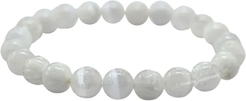 Vista 605 de Amazing Gemstone Crystal Bracelet for Women Men's Gifts - Protection Healing Crystal Bracelet - 8mm Gemstone Beaded Stretchable Bracelet Pulseras