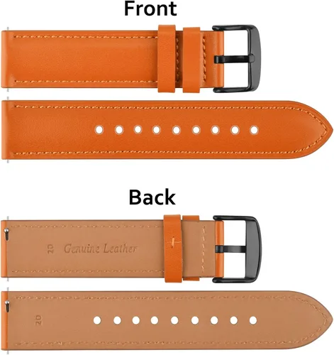 Vista 3 de Leather Watch Bands 20mm 22mm Quick Release Watch Strap, Classic Genuine Leather Wristband for Women Men