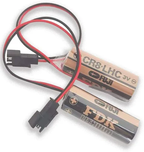 Vista 2 de para Fuji FDK CR8.LHC 3V Batería 2600mAh para Fuji FDK CR8.LHC LHC 17450 con enchufe negro