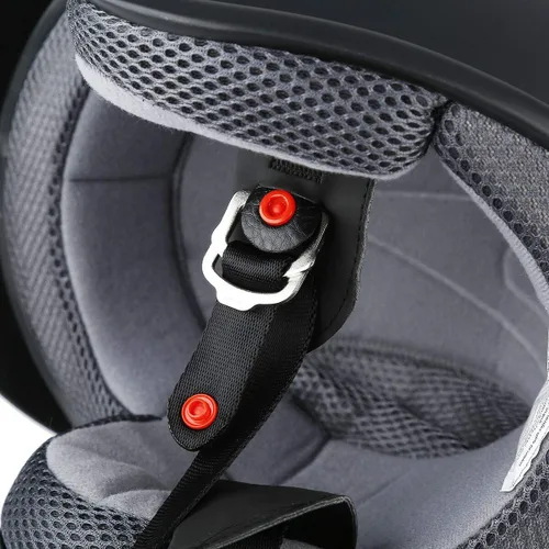 Vista 7 de TCMT Adult Motorcycle 3/4 Open Face Helmet with Visor Cafe Racer Cruiser DOT Approved Negro mate-A