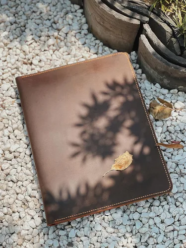 Vista 5 de Folio de cuero personalizado del negocio, para los cojines legales de la escritura del cojín de los tops/cartera del trabajo del tamaño del cuero