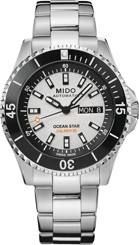 Vista 7 de MIDO Ocean Star 200 - Reloj suizo automático para hombre - Caja de acero inoxidable - Calendario día/fecha - Bisel giratorio