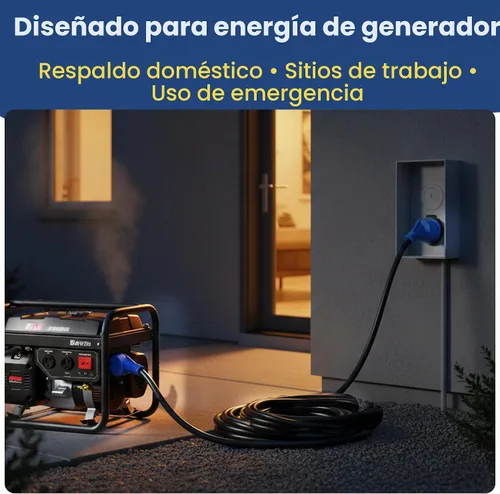 Vista 5 de Amp Up Cable de extensión RV de 30 amperios, cable de alimentación resistente de 75 pies, cable eléctrico NEMA TT-30 para cámper con bloqueo