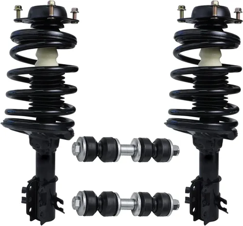 Vista 29 de Detroit Axle - Kit de 4 piezas RWD Puntales Delanteros Barras Estabilizadoras para Ford F-150 2021 2022 2023 2024, 2 Puntales con Resorte Helicoidal