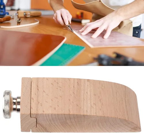 Vista 3 de TOPINCN Soporte para papel de lija de haya, bloques de lijado, herramientas de cuero hechas a mano, bloque de lijado de madera, madera sin terminar