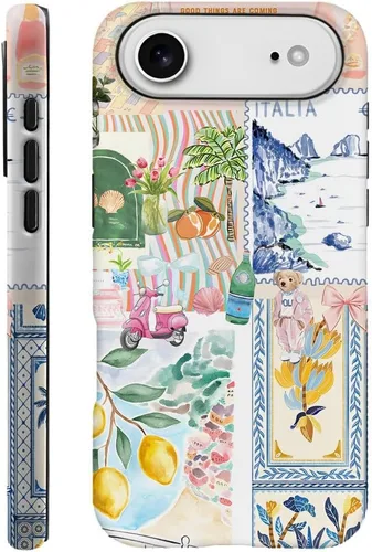 Vista 73 de Compatible con iPhone 13, Funda para teléfono duradera y a prueba de golpes con diseño de estantería de otoño - Calabaza de otoño Otoño Otoño