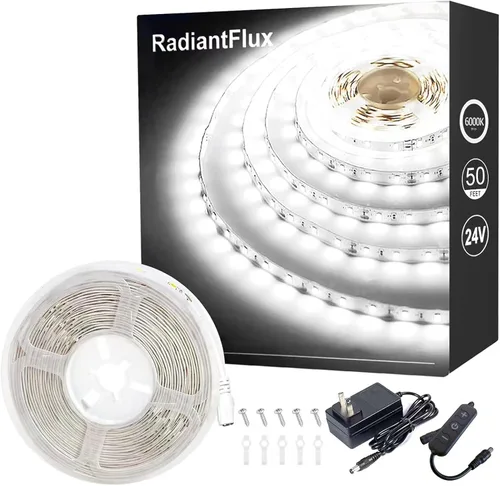Vista 11 de Tiras de luces LED pequeñas de 10 pies cálidas, tira de luces LED regulables, 180 LEDs, luces de cinta LED tipo cuerda súper brillantes para sala