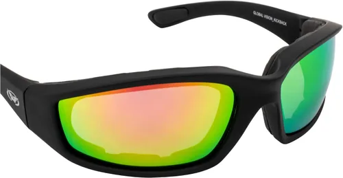 Vista 9 de Global Vision Kickback - Lentes de transición con efecto espejo fotocrómico transparente a rojo con oscurecimiento automático, gafas de conducción