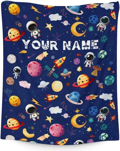 Vista 12 de Regalos de planeta – 30 x 40 pulgadas Lindas mantas amantes de los planetas para niños – Manta suave y mullida azul para regazo y oficina