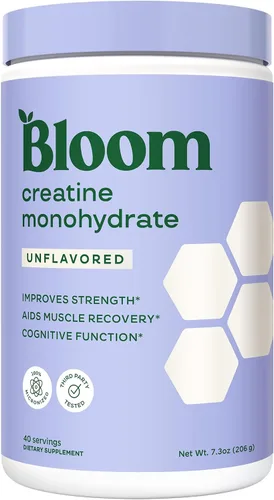 Vista 8 de Bloom Nutrition Monohidrato de creatina en polvo, 0.18 oz de creatina micronizada por porción, apoya la recuperación muscular, fuerza, resistencia