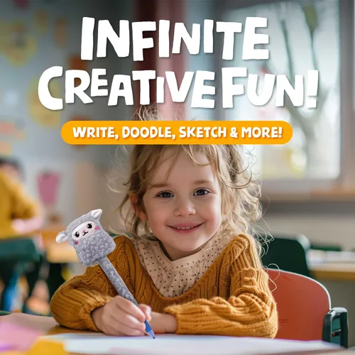 Vista 6 de BUNMO Lindos bolígrafos – Bolígrafos divertidos de felpa con agarre suave y 6 recambios de colores – Regalos para preadolescentes – Lápices