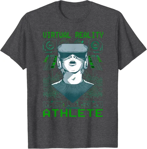 Vista 23 de Playera divertida de realidad virtual para atleta VR Gamer Negro
