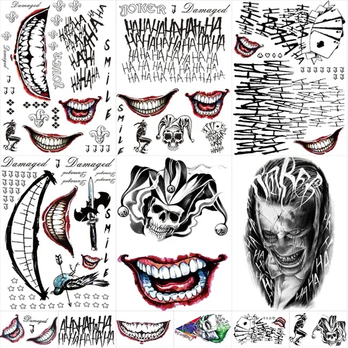 Vista 13 de JEEFONNA 86 hojas de tatuajes temporales, 14 hojas grandes de medio brazo de tatuajes falsos de flores, gato, búho y león, 72 hojas pequeñas