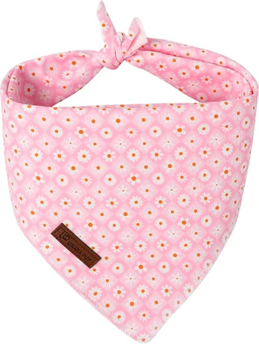Vista 23 de Bandana de verano para mascotas - Bufanda triangular de rejilla de algodón cómoda para cachorros, pañuelo lavable para perros o gatos, niños