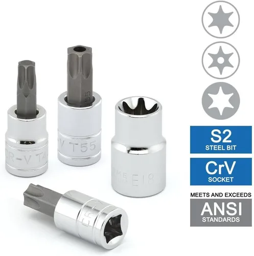 Vista 3 de Juego de brocas Torx y llaves Torx externas, a prueba de manipulaciones, T8 - T60 35 piezas