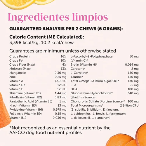 Vista 7 de Multivitaminas para perros mayores - Vitaminas y suplementos esenciales para perros - Glucosamina, probióticos, aceite de pescado Omega