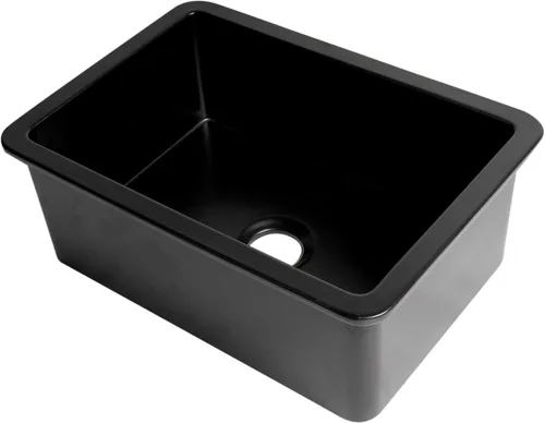Vista 9 de ALFI brand ABF2718UD-BM - Fregadero de cocina, negro mate