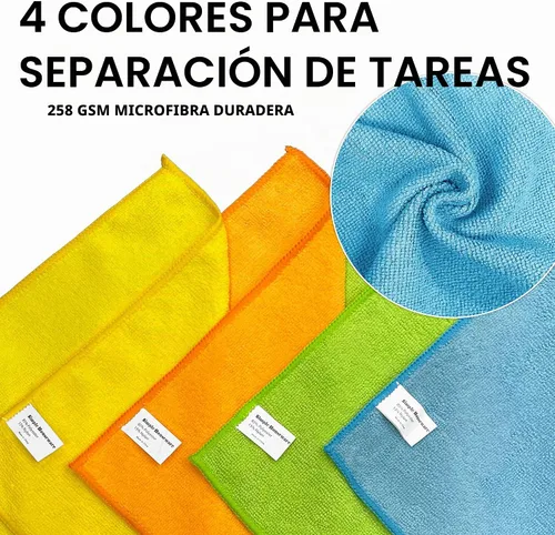 Vista 3 de Paños de limpieza de microfibra SimpleHouseware., Paquete de 20