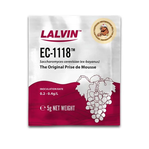 Vista 2 de Lalvin EC-1118 levadura de vino (paquete de 10) - Levadura para champán - Haz vino, sidra, kombucha y mezcal en casa - Sobres de 5 g - Saccharomyces