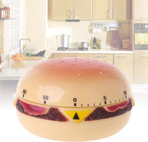 Vista 6 de Hamburger 60 temporizador mecánico cuenta atrás alarma cocina cocina recordatorio a