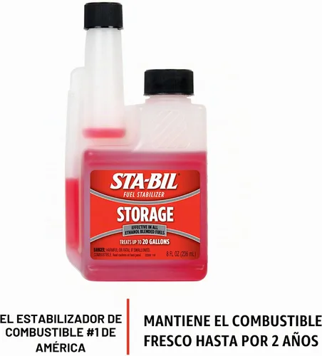 Vista 6 de STA-BIL Protector de bomba, 4oz (22007), rojo y estabilizador de combustible de almacenamiento, 8 fl. oz. (22208), rojo
