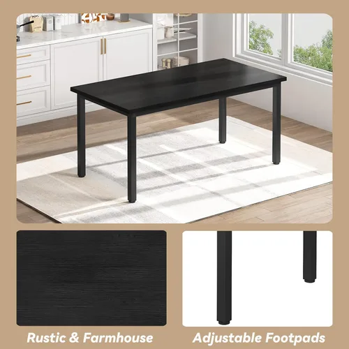 Vista 6 de Recaceik - Juego de mesa de comedor para 4, juego de mesa de cocina con 2 bancos de cena, mesa de desayuno de granja para apartamento de espacio