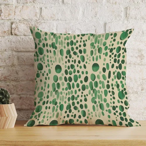 Vista 92 de Funda de cojín decorativa con estampado de guepardo verde peridoto para sofá, funda de almohada verde crema con estampado de leopardo con A-16