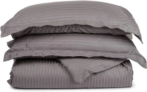Vista 10 de LaxLinen Juego de funda de edredón de 3 piezas (1 funda de edredón con 2 fundas de almohada) 100% algodón de calidad suave, con cierre