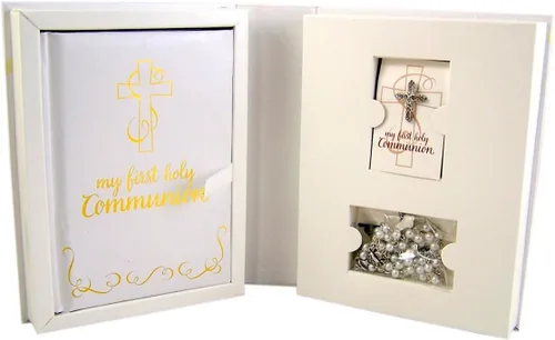 Vista 2 de Creative Brands Faithworks-Abundant Grace - Juego de regalo para primera comunión, 5 piezas, niña, blanco, dorado