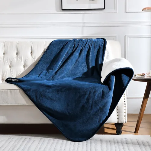 Vista 12 de Manta impermeable para cama, sofá, manta líquida suave a prueba de orina para perro, cachorro, gato, protector reversible de vellón Sherpa