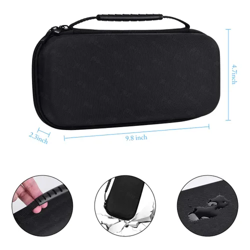 Vista 2 de Carrying Case for Nintendo Switch with 2 Pack Screen Protector Joy Con Cover Transparent Hard Cover for Nintendo Switch Console Accessories