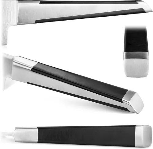 Vista 3 de Cangshan Cuchillo utilitario dentado forjado de acero alemán serie X, 5 pulgadas, plata