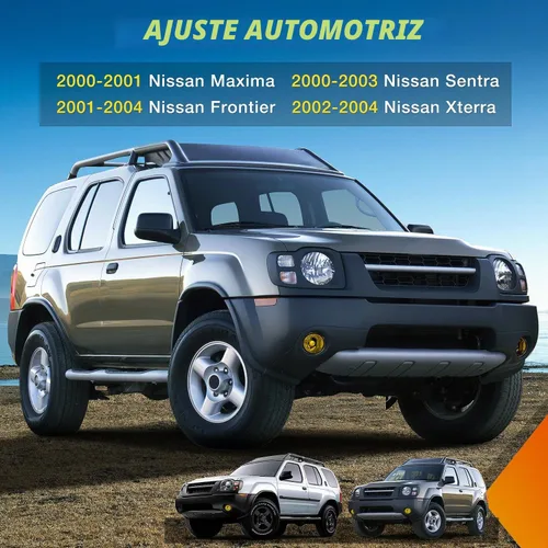 Vista 8 de Conjunto de luces antiniebla Nilight Compatible con Nissan Maxima 2000 2001 Sentra 2002 2003 y Frontier 2004 Xterra Lámparas de lente ámbar