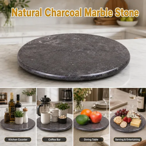 Vista 5 de Creative Home - Tabla de queso y embutidos de mármol natural de 12 pulgadas