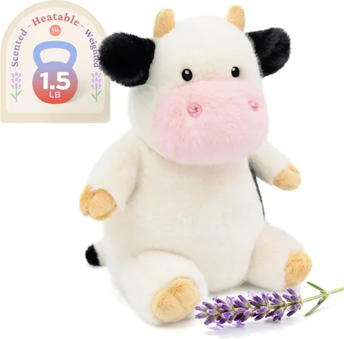 Vista 10 de IKASA Animal de peluche de pingüino para microondas, almohadilla térmica para mayor comodidad y calidez, calentable y refrigerable de 1.5 libras