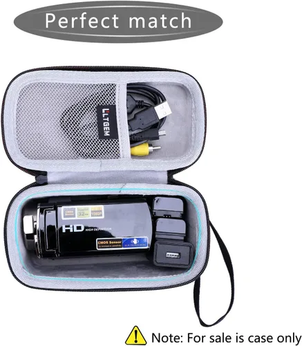 Vista 6 de LTGEM - Estuches para videocámara compatibles con Kimire/SEREE/LOENTIR/VETEK/OLESIT videocámara (interior: 6.4 x 2.8 x 3.3 pulgadas), solo funda