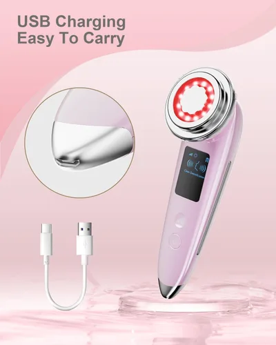 Vista 5 de Masajeador facial eléctrico 4 en 1 masajeador facial antienvejecimiento para apretar la piel reafirmante herramientas para el cuidado de la piel