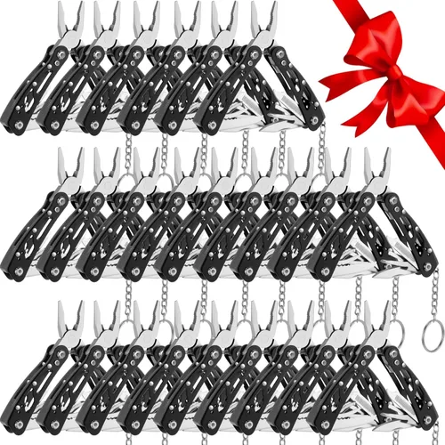 Vista 8 de Lasnten 6 Piezas Alicates Pequeños Multiherramienta, Regalos de Navidad para Hombres Alicates Pequeños Multiherramienta de Acero Inoxidable Mini