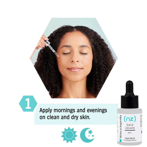 Vista 4 de Suero facial puro de niacinamida y zinc, solución antimanchas y minimizador de poros, control del acné y equilibrio de aceite, elimina marcas