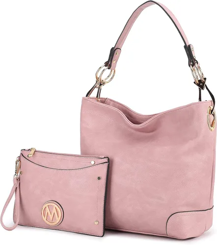 Vista 9 de MKF Collection Mia K - Bolso Hobo para mujer, de piel vegana, bolso de hombro holgado, bolso con asa superior