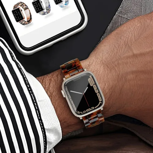 Vista 8 de Bandas para Apple Watch Light House - Correas de resina ligera de moda para iWatch para mujeres y hombres 38mm/40mm/41mm/42mm (Series 11 10)
