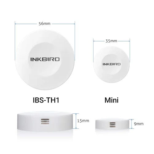 Vista 4 de Inkbird Termómetro e higrómetro Registrador de datos con sensor inteligente con sonda externa impermeable imán para Android e iOS