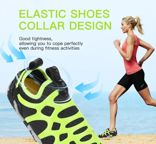 Vista 7 de SIPUHK Zapatos de agua para hombre y mujer, de secado rápido, sin cordones, para natación, surf, buceo, playa, piscina, deportes acuáticos, caminar
