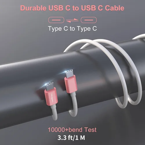 Vista 7 de Cargador de Coche Rosa de 67.5W USB C Super Carga Rápida, Bloque de 45W USBC y Puerto QC3.0 para iPhone 17 Pro Max/Air/16/15/iPad, Teléfono Celular