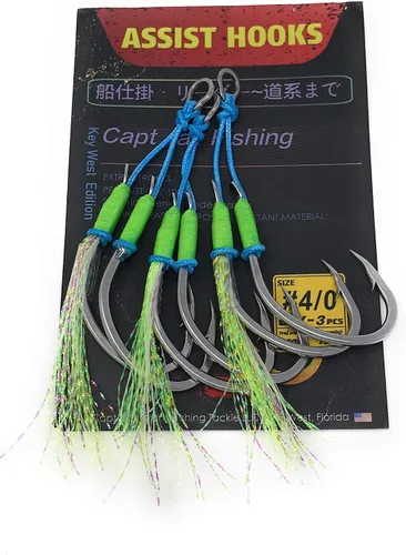Vista 8 de Capt Jay - Ganchos de ayuda de pesca, Jigging Slow Fast Jigs Stinger Hook para bailar y pescar