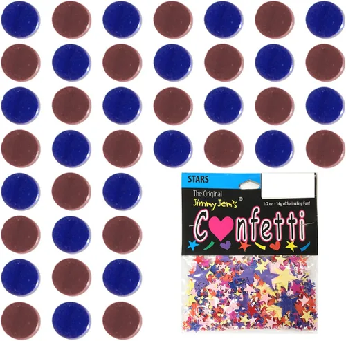 Vista 49 de Confetti Circle 1/4" Negro, Azul Marino Combo - 2 bolsas de media onza (1 oz) (8550/9971)