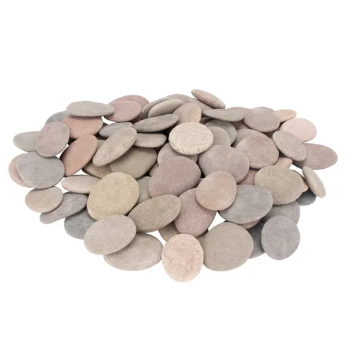 Vista 9 de Aproximadamente 100 piezas de rocas para pintar, 2.2"-3.5", planas, suaves - de río, para manualidades, piedras de bricolaje DIY, 18 libras