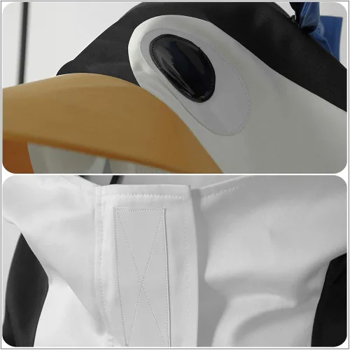 Vista 5 de Cos-Love Disfraz de pingüino de anime con capucha para fiesta de Halloween
